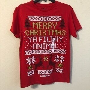 Home Alone Christmas Shirt Merry Christmas Ya Filthy Animal Funny T-Shirt NWT